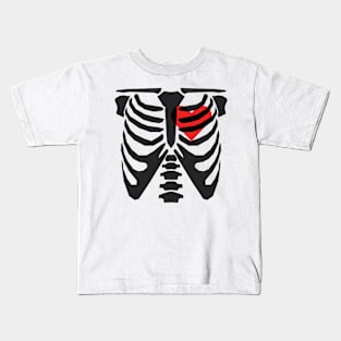 Caged Heart (Black v1) Kids T-Shirt